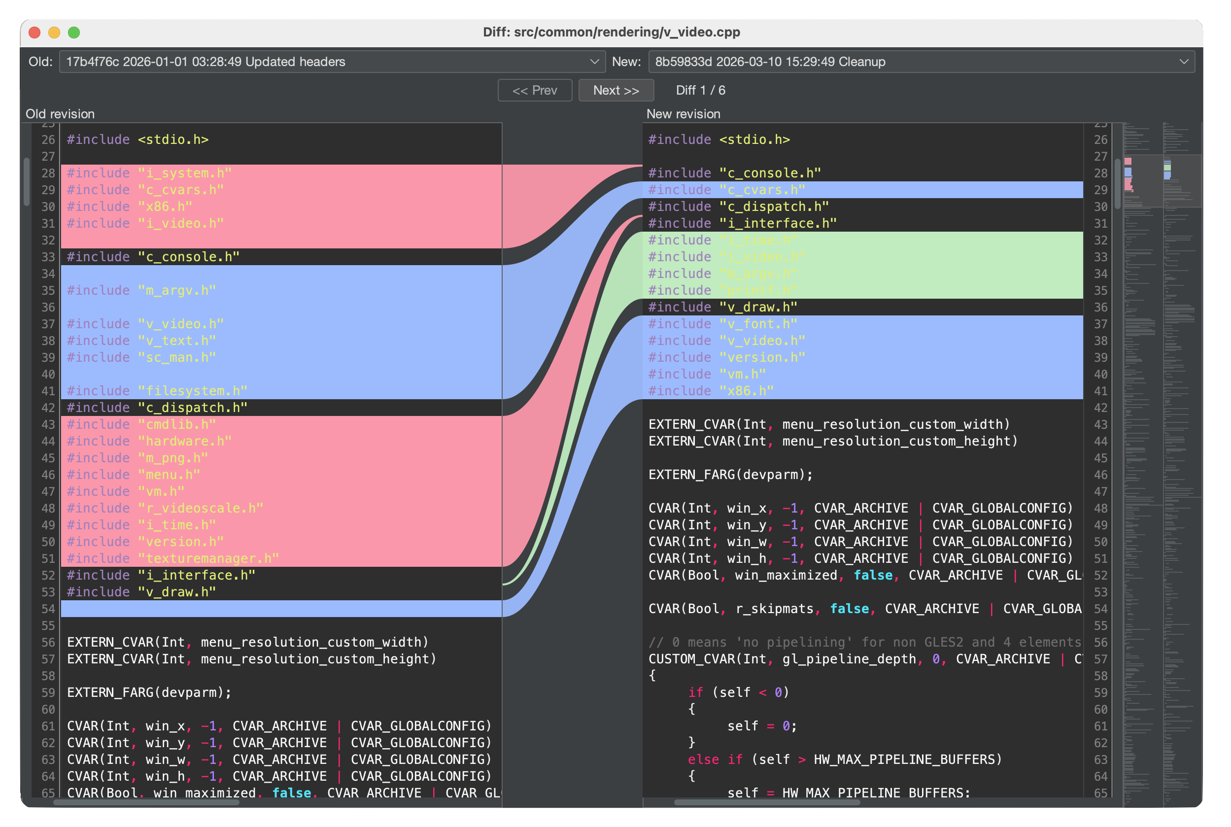 Gitember folder comparison tool screenshot